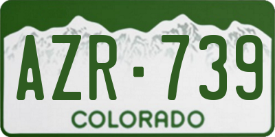 CO license plate AZR739