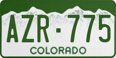 CO license plate AZR775