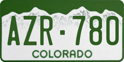 CO license plate AZR780