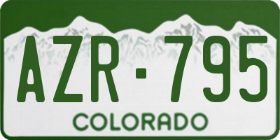 CO license plate AZR795