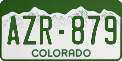 CO license plate AZR879