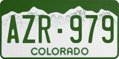 CO license plate AZR979