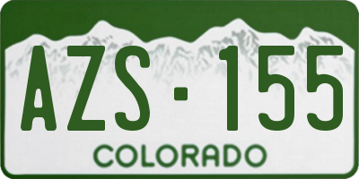 CO license plate AZS155