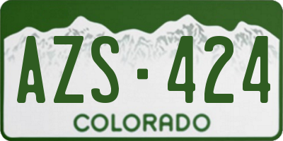 CO license plate AZS424