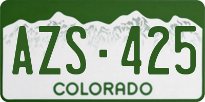 CO license plate AZS425