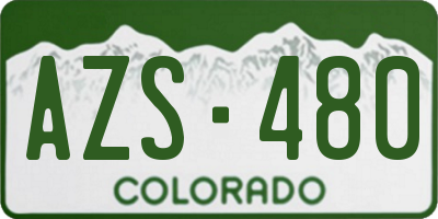 CO license plate AZS480