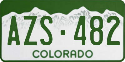 CO license plate AZS482