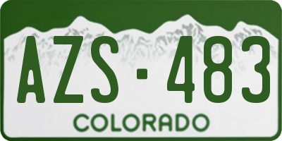 CO license plate AZS483