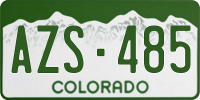 CO license plate AZS485