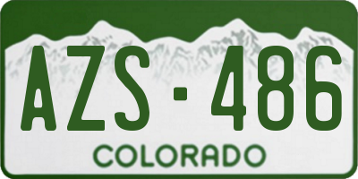 CO license plate AZS486