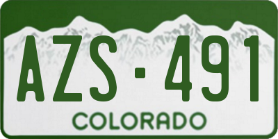 CO license plate AZS491