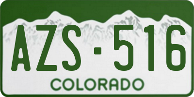 CO license plate AZS516