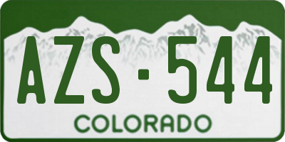 CO license plate AZS544