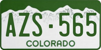 CO license plate AZS565