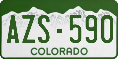 CO license plate AZS590
