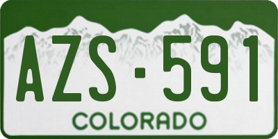 CO license plate AZS591