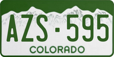 CO license plate AZS595