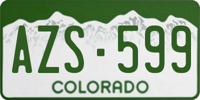 CO license plate AZS599