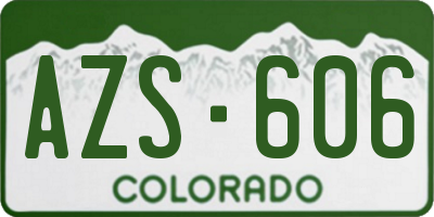 CO license plate AZS606