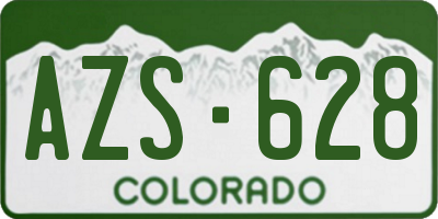 CO license plate AZS628