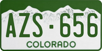 CO license plate AZS656