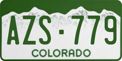 CO license plate AZS779