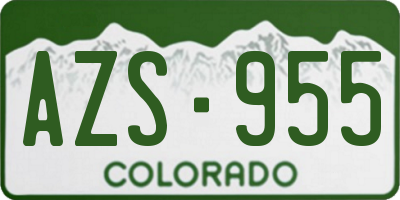 CO license plate AZS955