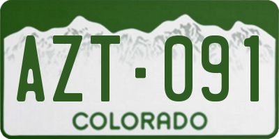 CO license plate AZT091