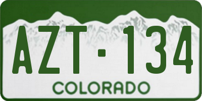 CO license plate AZT134