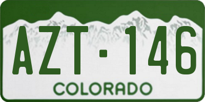 CO license plate AZT146