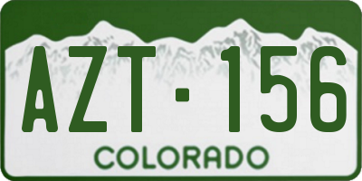 CO license plate AZT156
