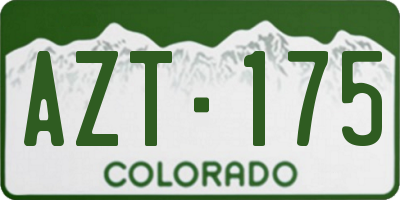 CO license plate AZT175