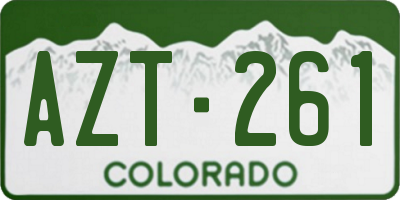 CO license plate AZT261