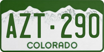 CO license plate AZT290