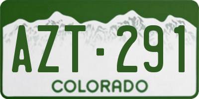 CO license plate AZT291