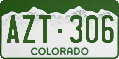 CO license plate AZT306