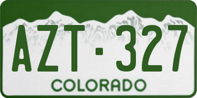 CO license plate AZT327