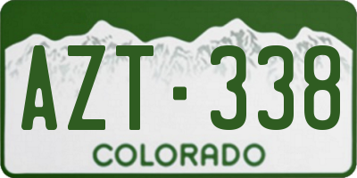 CO license plate AZT338