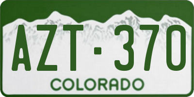 CO license plate AZT370