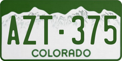 CO license plate AZT375