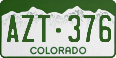 CO license plate AZT376