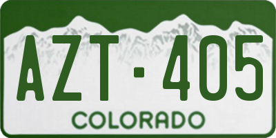 CO license plate AZT405