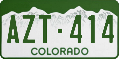 CO license plate AZT414