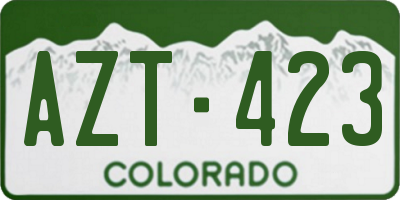 CO license plate AZT423