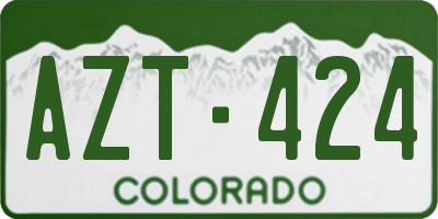 CO license plate AZT424