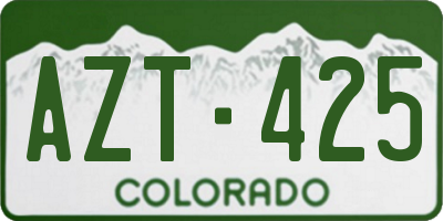 CO license plate AZT425