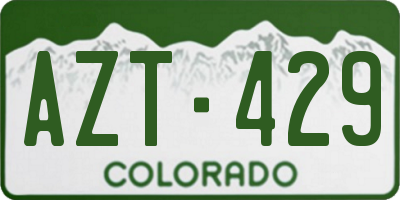 CO license plate AZT429