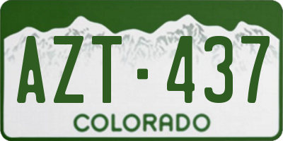 CO license plate AZT437