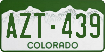 CO license plate AZT439