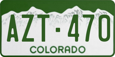 CO license plate AZT470